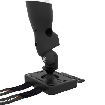 Zoom view of Left hand ProTas VR Joystick for Meta Quest 2 with Carbon base with Black Carbon cups
