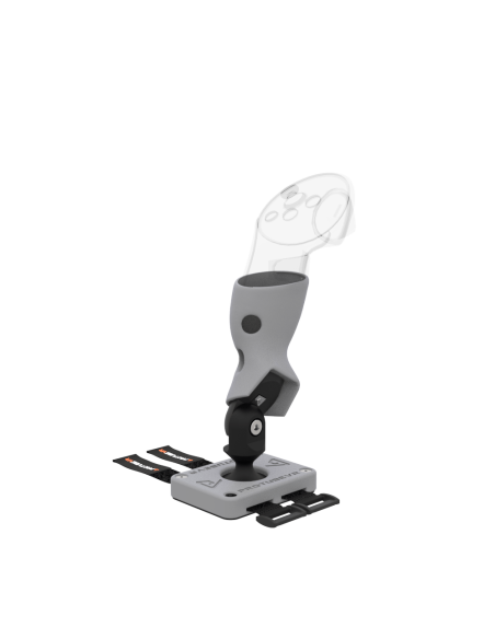 Right view of Left hand ProTas VR Joystick for Meta Quest 3 with Grey PLA base with Grey PLA cups