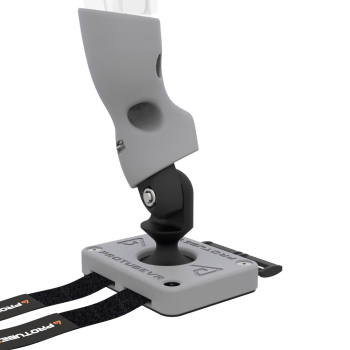 Zoom view of Left hand ProTas VR Joystick for Meta Quest 3 with Grey PLA base with Grey PLA cups