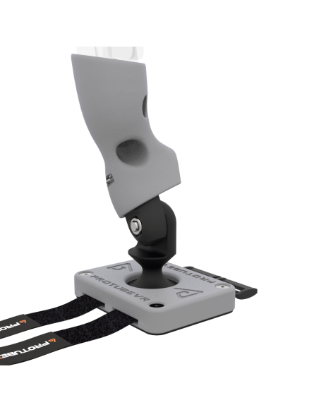 Zoom view of Left hand ProTas VR Joystick for Meta Quest 3 with Grey PLA base with Grey PLA cups