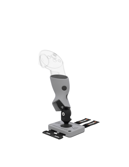 Left view of Right hand ProTas VR Joystick for Meta Quest 3 with Grey PLA base with Grey PLA cups