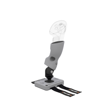 Right view of Right hand ProTas VR Joystick for Meta Quest 3 with Grey PLA base with Grey PLA cups