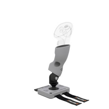 Right view of Right hand ProTas VR Joystick for Meta Quest 3 with Grey PLA base with Grey PLA cups