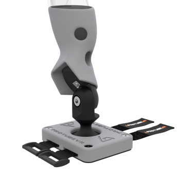 Zoom view of Right hand ProTas VR Joystick for Meta Quest 3 with Grey PLA base with Grey PLA cups
