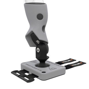 Zoom view of Right hand ProTas VR Joystick for Meta Quest 3 with Grey PLA base with Grey PLA cups
