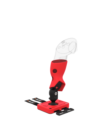 Right view of Left hand ProTas VR Joystick for Meta Quest 3 with Red PLA base with Red PLA cups