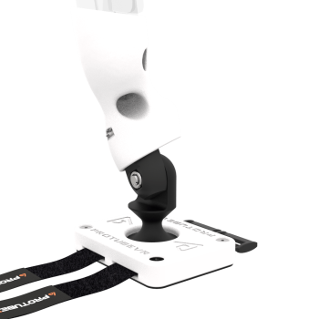 Zoom view of Left hand ProTas VR Joystick for Meta Quest 3 with White PLA base with White PLA cups