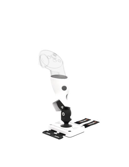 Left view of Right hand ProTas VR Joystick for Meta Quest 3 with White PLA base with White PLA cups