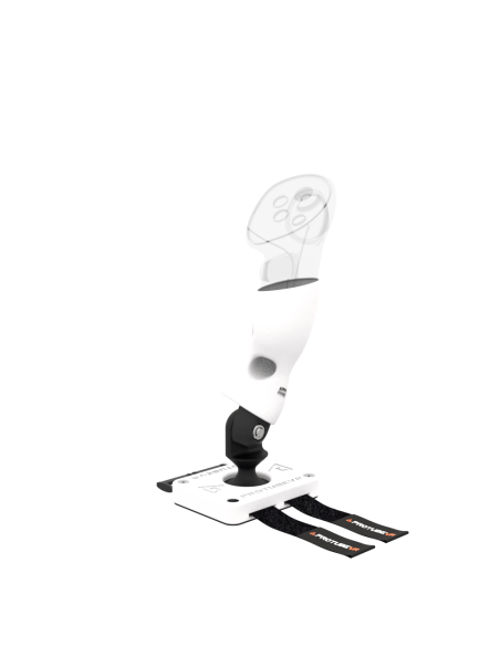 Right view of Right hand ProTas VR Joystick for Meta Quest 3 with White PLA base with White PLA cups
