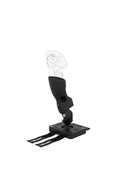 Left view of Left hand ProTas VR Joystick for Meta Quest 3 with Carbon base with Black Carbon cups