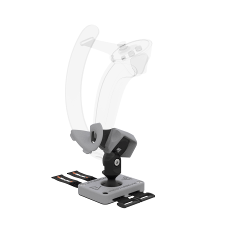 Right view of Left hand ProTas VR Joystick for Valve Index Knuckles with Grey PLA base with Grey PLA cups