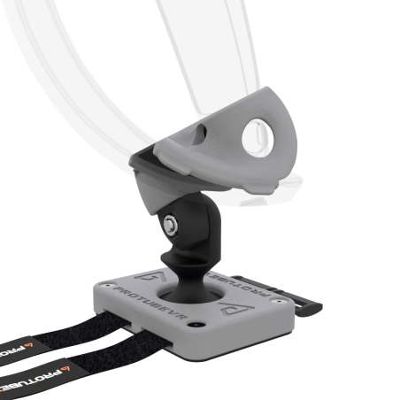 Zoom view of Left hand ProTas VR Joystick for Valve Index Knuckles with Grey PLA base with Grey PLA cups