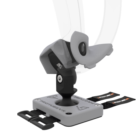 Zoom view of Right hand ProTas VR Joystick for Valve Index Knuckles with Grey PLA base with Grey PLA cups