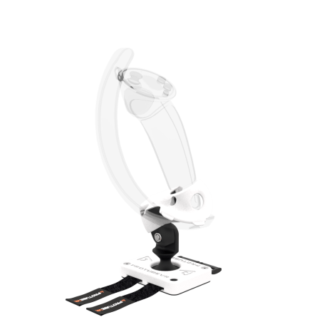 Left view of Left hand ProTas VR Joystick for Valve Index Knuckles with White PLA base with White PLA cups