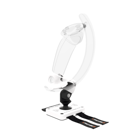 Right view of Right hand ProTas VR Joystick for Valve Index Knuckles with White PLA base with White PLA cups