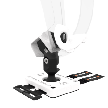 Zoom view of Right hand ProTas VR Joystick for Valve Index Knuckles with White PLA base with White PLA cups