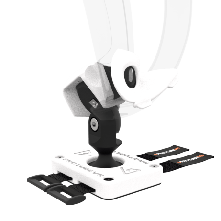 Zoom view of Right hand ProTas VR Joystick for Valve Index Knuckles with White PLA base with White PLA cups