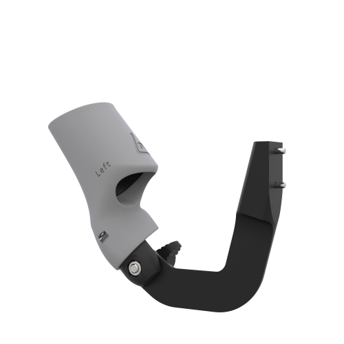 Left view of ProVolver Right Front extension to have an SMG simulator for Focus 3 and XR Elite with Grey PLA cup