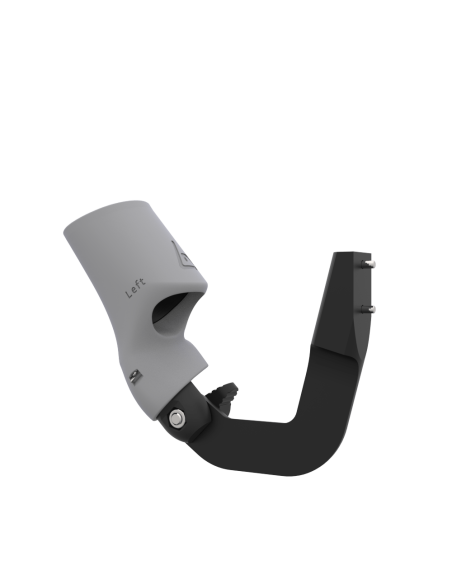 Left view of ProVolver Right Front extension to have an SMG simulator for Focus 3 and XR Elite with Grey PLA cup