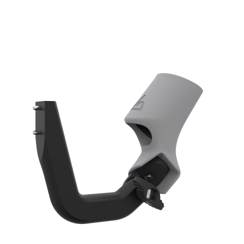 Right view of ProVolver Right Front extension to have an SMG simulator for Focus 3 and XR Elite with Grey PLA cup