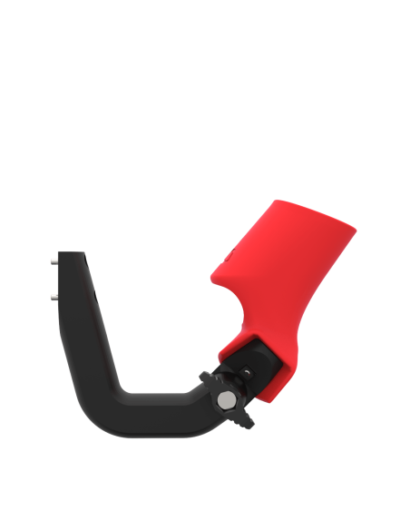 Side view of ProVolver Right Front extension to have an SMG simulator for Focus 3 and XR Elite with Red PLA cup