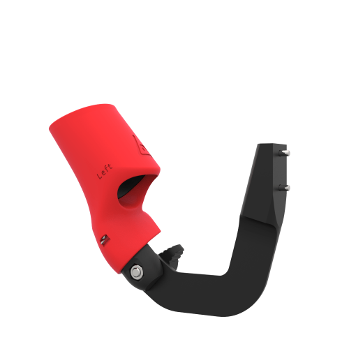 Left view of ProVolver Right Front extension to have an SMG simulator for Focus 3 and XR Elite with Red PLA cup