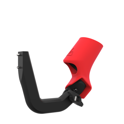 Right view of ProVolver Right Front extension to have an SMG simulator for Focus 3 and XR Elite with Red PLA cup