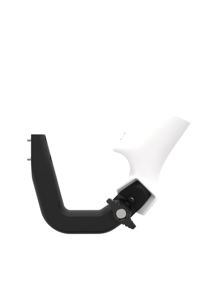 Side view of ProVolver Right Front extension to have an SMG simulator for Focus 3 and XR Elite with White PLA cup
