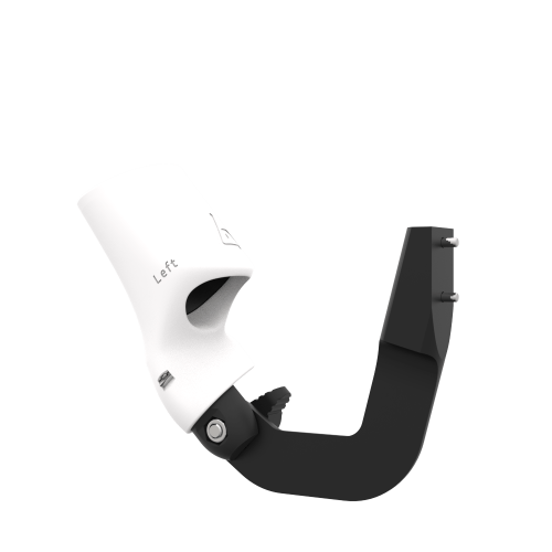 Left view of ProVolver Right Front extension to have an SMG simulator for Focus 3 and XR Elite with White PLA cup