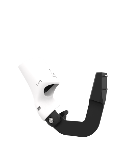 Left view of ProVolver Right Front extension to have an SMG simulator for Focus 3 and XR Elite with White PLA cup