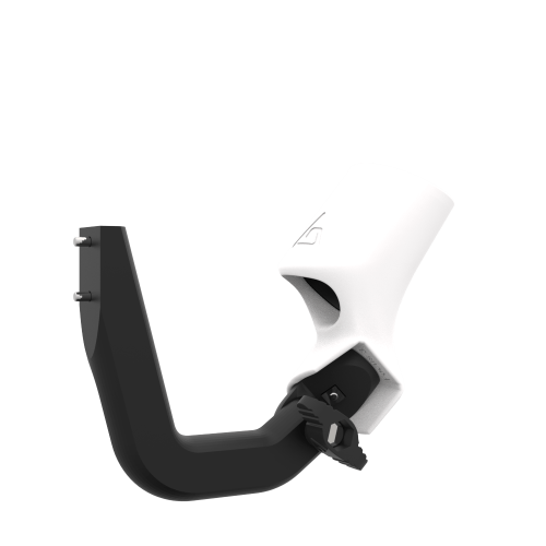 Right view of ProVolver Right Front extension to have an SMG simulator for Focus 3 and XR Elite with White PLA cup