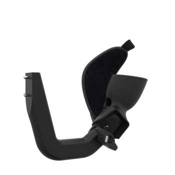 Right view of ProVolver Right Front extension to have an SMG simulator for Meta Quest 1 with prostrap with Black Carbon cup