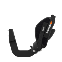 Side view of ProVolver Left Front extension to have an SMG simulator for Meta Quest 2 with prostrap with Black Carbon cup