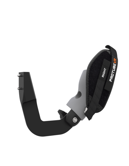 Right view of ProVolver Left Front extension to have an SMG simulator for Meta Quest 2 with prostrap with Grey PLA cup