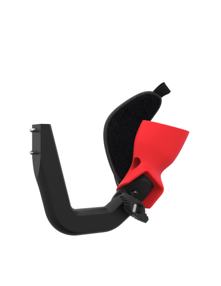 Right view of ProVolver Right Front extension to have an SMG simulator for Meta Quest 2 with prostrap with Red PLA cup