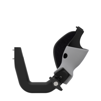 Side view of ProVolver Right Front extension to have an SMG simulator for Meta Quest 3 with prostrap with Grey PLA cup