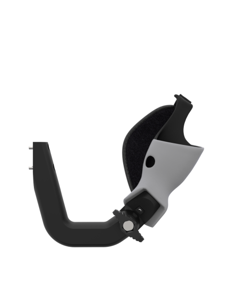 Side view of ProVolver Right Front extension to have an SMG simulator for Meta Quest 3 with prostrap with Grey PLA cup