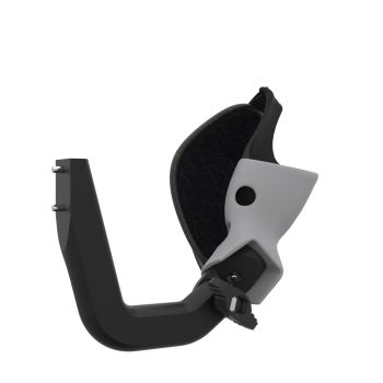 Right view of ProVolver Right Front extension to have an SMG simulator for Meta Quest 3 with prostrap with Grey PLA cup