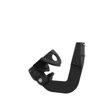 Left view of ProVolver Right Front extension to have an SMG simulator for Valve Index with Black Carbon cup