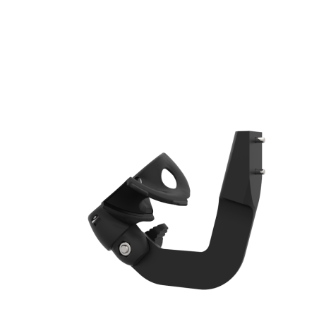 Left view of ProVolver Right Front extension to have an SMG simulator for Valve Index with Black Carbon cup