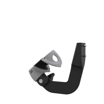 Left view of ProVolver Right Front extension to have an SMG simulator for Valve Index with Grey PLA cup