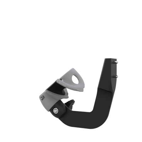 Left view of ProVolver Right Front extension to have an SMG simulator for Valve Index with Grey PLA cup