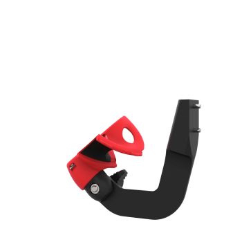 Left view of ProVolver Right Front extension to have an SMG simulator for Valve Index with Red PLA cup
