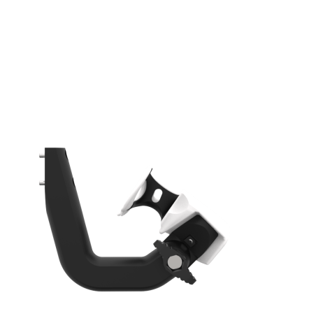 Side view of ProVolver Right Front extension to have an SMG simulator for Valve Index with White PLA cup