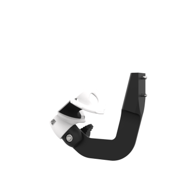 Left view of ProVolver Right Front extension to have an SMG simulator for Valve Index with White PLA cup