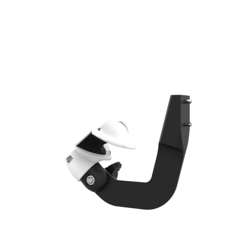 Left view of ProVolver Right Front extension to have an SMG simulator for Valve Index with White PLA cup