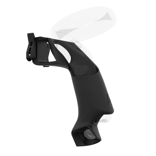 Left view of ProVolver Rear Cup for Focus 3 and XR Elite Black Carbon Fiber Right hand