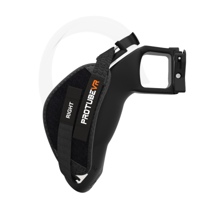 Side view of ProVolver Rear Cup for Pico 4 Black Carbon Fiber Right hand