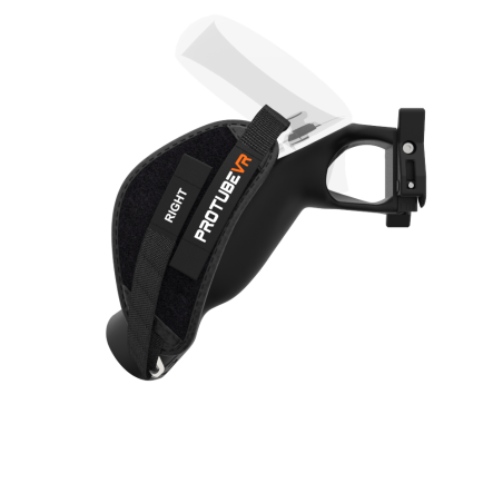 Side view of ProVolver Rear Cup for Meta Quest 1 and Rift S Black Carbon Fiber Right hand