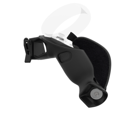 Left view of ProVolver Rear Cup for Meta Quest 1 and Rift S Black Carbon Fiber Right hand